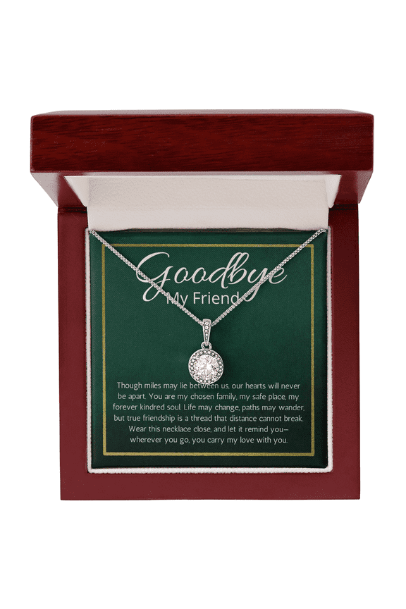 Goodbye Present for Friend Moving farewell Necklace Eternal Hope Jewelry BFF Bestie Going Away Gift