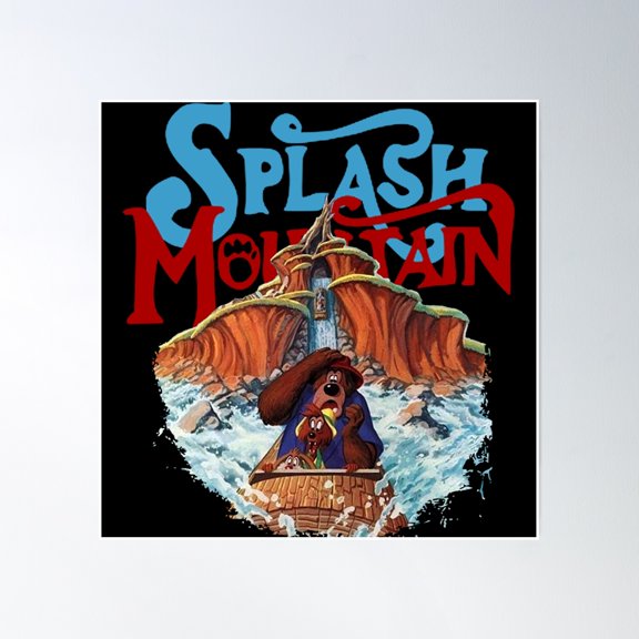 Goodbye Splash Mountain Poster Wall Art, Modern Wall Decor, 16x16 UNFRAMED