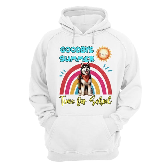 Goodbye Summer Alaskan Malamute Hello Fall Time for School Hoodie Unisex Merch Hoodies Alaska Mal Dog Lovers Gifts - 02014