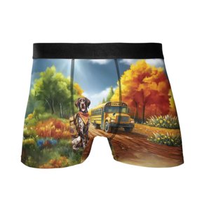 Goodbye Summer German Shorthaired Pointer Hello Fall Time for School All Over Print Boxer Briefs Underwear for Men Dad GSP Lover Dog Gift - 02014
