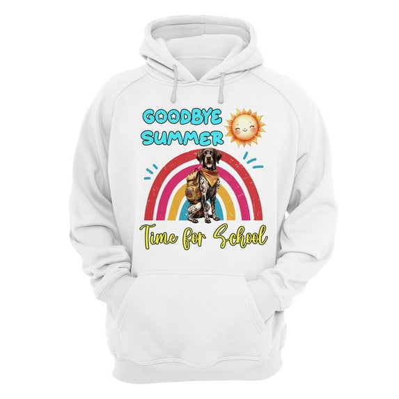 Goodbye Summer German Shorthaired Pointer Hello Fall Time for School Hoodie Unisex Merch Hoodies GSP Lover Dog Gift - 02014
