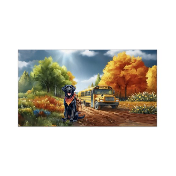 Goodbye Summer Labrador Retriever Hello Fall Time for School Doormat Lab Dog Lover Gifts Indoor Outdoor Welcome Mat - 02014