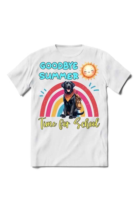 Goodbye Summer Labrador Retriever Hello Fall Time for School Shirt T-shirt Unisex Merch Lab Dog Lover Gifts - 02014