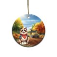 thumbnail image 1 of Goodbye Summer Ragdoll Hello Fall Time for School Ceramic Round Ornament Cat Lover Kitten Owner Gifts Idea Home Tree Decor - 02014, 1 of 5