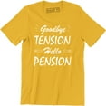 thumbnail image 1 of Goodbye Tension Hello Pension I'm Retired Womens Funny Retiremen Leaving T-Shirt, 1 of 4