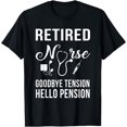 thumbnail image 1 of Goodbye Tension Hello Pension Woman Man T-Shirt Funny Tee T-Shirt, 1 of 4