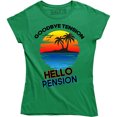 thumbnail image 1 of Goodbye Tension Hello Pension Women's Fitted Retirement Gift T-Shirt, 1 of 4