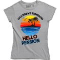 thumbnail image 1 of Goodbye Tension Hello Pension Women's Fitted Retirement Gift T-Shirt, 1 of 4