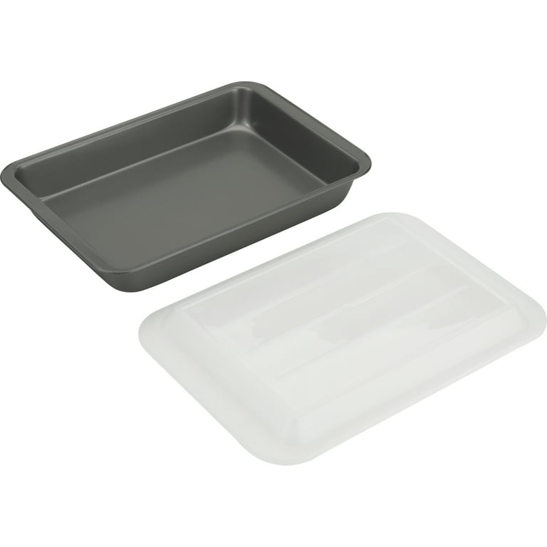 GoodCook Nonstick Steel Covered Cake Pan with Lid, 9'' x 13
