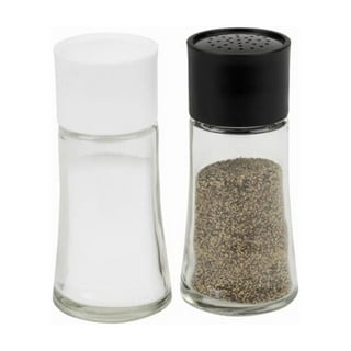 Sagaform Nature Collection Salt and Pepper Glass Salt & Pepper Shakers with  Oak Stopper 4 1/2-Inch, Set of 2, Clear