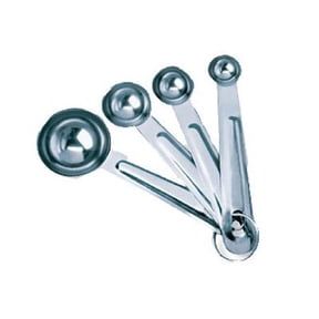 Measuring Spoon Set, Stainless Steel, Silver, GoodCook, 4-Piece