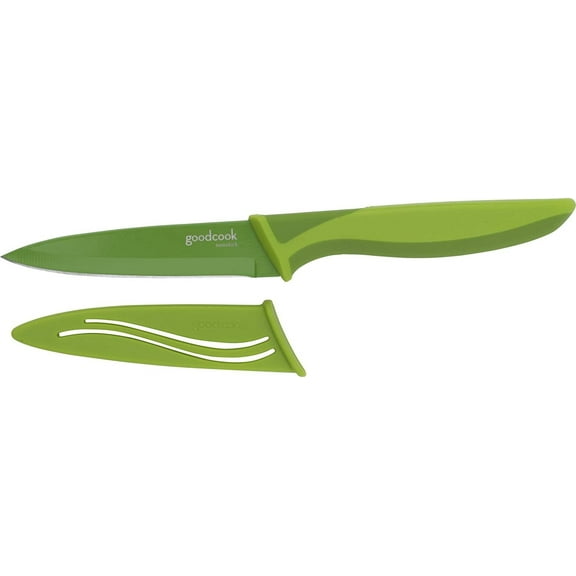 Goodcook 4-inch Nonstick Paring Kitchen Knife, Green