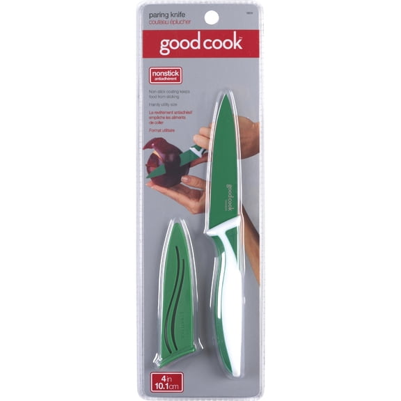 Goodcook 4-inch Nonstick Paring Kitchen Knife, Green