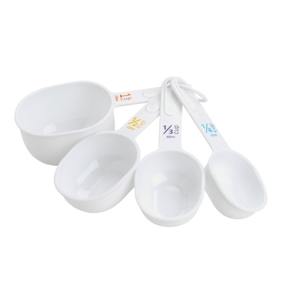 Plastic Measuring Cup Set, Plastic, White, GoodCook, 4-Pieces