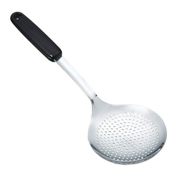 GoodCook Black Cooking Skimmer with Stainless Steel Head and Plastic Handle, 14.3 Inch