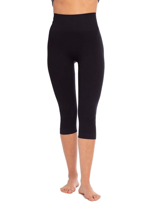 Womens Bodyshaper Crop Black Tights Size M