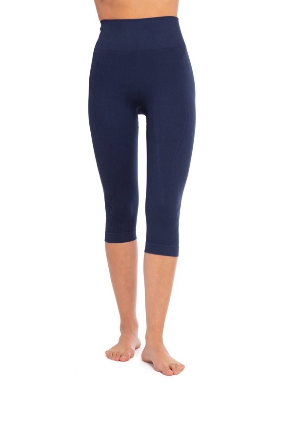 Womens Bodyshaper Crop Indigo Tights Size M