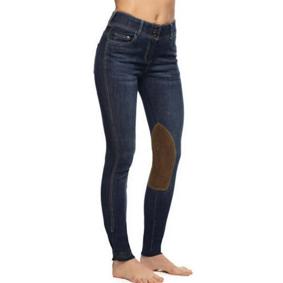 Goode Rider Womens Equestrian Knee Patch Vintage Wash Jean Size 40L