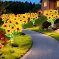 thumbnail image 1 of Goodea 12 Sunflower Lights Outdoor Garden Decor, Solar Flowers Lights Waterproof, Sunflowers Gifts for Mom Women Grandma Birthday, Decorative Stakes Lights for Landscape Yard Patio Lawn, 2 PACK, 1 of 6