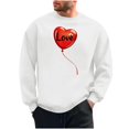 thumbnail image 1 of Goodeals 2025 Love Sweatshirt for Men Trendy Valentines Fleece Tops Casual Long Sleeve Comfy Pullover Shirts Novelty Heart Graphic Outfits(White,L)Saving, 1 of 6