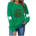 thumbnail image 1 of 2025 St Patricks Day Sweatshirt Women's Ragalan Long Sleeve Shirts Casual Loose Irish Shamrock Graphic Pullover Tees Fashion Sweater Tops(Green,L), 1 of 4