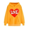 thumbnail image 1 of Goodeals Clearance Deals,Oversized Hoodies for Women Cute Heart Graphic Hoodie Casual Y2K Hooded Sweatshirt Fashion Preppy Sweatshirt Teen Girls Pullover(Yellow,S), 1 of 5