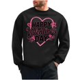 thumbnail image 1 of Goodeals Fleece Valentine Sweatshirt Men 2025 Oversized Hearts Long Sleeve Shirt Happy Valentines Day Heart Sweatshirts Gift for His(Black,L)Clearance Deals, 1 of 6