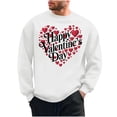 thumbnail image 1 of Goodeals Fleece Valentine Sweatshirt Men 2025 Oversized Hearts Long Sleeve Shirt Happy Valentines Day Heart Sweatshirts Gift for His(White,XXL)Online Deals, 1 of 6
