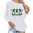 thumbnail image 1 of Goodeals Happy St Patricks Day Sweatshirts Women Cute Leprechaun Graphic Shirts Long Sleeve Sweater Lucky Green Saint Patrick's Pullover Tops(White,M), 1 of 5