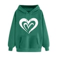 thumbnail image 1 of Goodeals Online Deals,Valentines Day Fleece Sweatshirt Women Oversized Love Heart Shirt Hoodies Valentine's Long Sleeve Tops Teen Girls Trendy Pullover(Army Green,XL), 1 of 5
