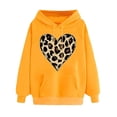 thumbnail image 1 of Goodeals Saving,Valentines Sweatshirts for Women Trendy Leopard Love Heart Grahic Hoodies Long Sleeve Loose Casual Sweatshirt with Pockets(Yellow,L), 1 of 5