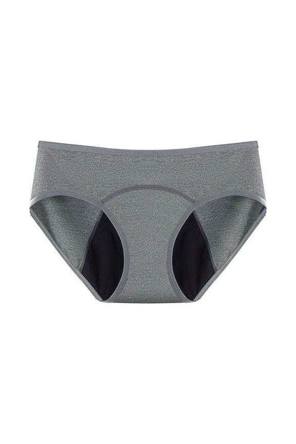 Sexy Low Rise Brief for Womens Breathable Leak Proof Panty Novelty Comfortable Full Coverage Underpants Soft Lingerie(Gray,XXXXXL)Clearance Sales