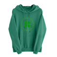 thumbnail image 1 of Goodeals St. Patrick's Day Hoodie Sweatshirts Women Casual Irish Long Sleeve Tops Shamrock Lucky Letter Print Shirts 2025 Fashion Loose Fit Pullover Tops(Green,L), 1 of 3