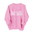 thumbnail image 1 of Goodeals Valentines Day Sweatshirts for Women Like Jesus Printed Shirts Long Sleeve Sweater Love Heart Graphic Sweatshirt Crewneck Pullover(Pink,S)Flash Deals, 1 of 8