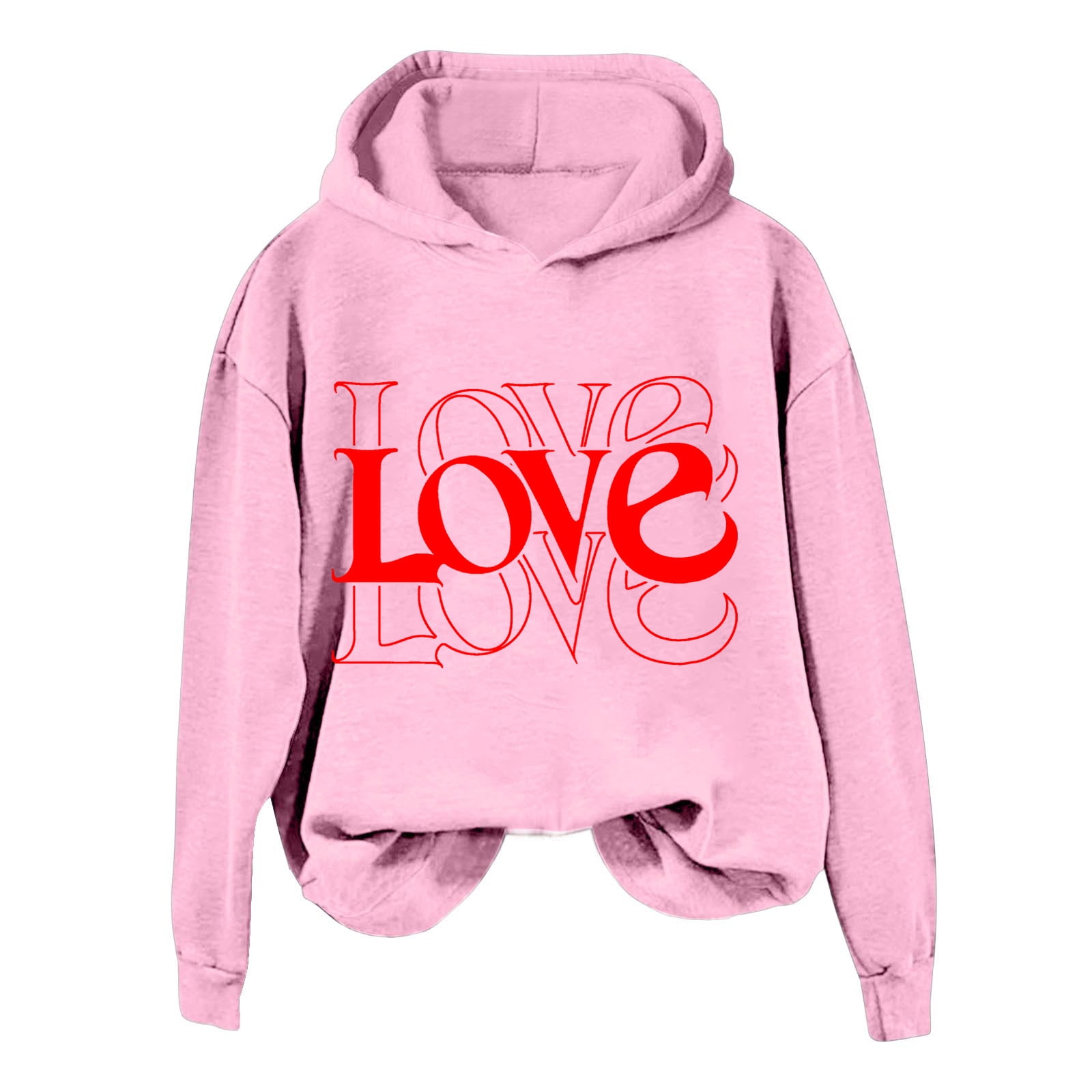 Women's Love Letter Graphic Sweatshirts Long Sleeve Casual