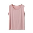 thumbnail image 1 of Women's Modal Camisole Soft Sleeveless Undershirt Seamless Stretch Tank Tops Crew Neck Yoga Tee Summer Flowy Workout Top(Hot Pink,XXXXL), 1 of 4