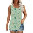 thumbnail image 1 of Goodeals Women's Tank Tops Pleated Floral Printed Tunic Shirts Sleeveless Crewneck Blouses 2025 Summer Dressy Casual Loose Spring T Shirts(Multicolor,XXXL), 1 of 6