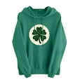 thumbnail image 1 of Goodeals Womens Hoodies Irish Shamrock Sweatshirts Sparkler St. Patrick's Day Graphic Hooed Long Sleeve Pullover Loose Drawstring Hoodie Shirts(Green,XXL), 1 of 3