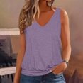 thumbnail image 1 of Goodeals Womens Sleeveless V Neck Tank Tops Yoga Sport Camisoles Summer Loose Solid Color Shirts Banded Bottom(Purple,XXL), 1 of 5