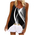 thumbnail image 1 of Goodeals Womens Summer Sleevless Tank Top Pleated Front Printed Outfits Flowy Loose Fit Blouses Spaghetti Strap Camisole Scoop Neck Cami Shirt(Black,XXL), 1 of 5
