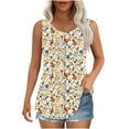 thumbnail image 1 of Goodeals Womens Tunic Tank Tops 2025 Cute Butterfly Sleeveless Shirts Pleated Square Neck Casual Top Loose Fit Summer Camisole Tees(Multicolor,XXXXXL), 1 of 6