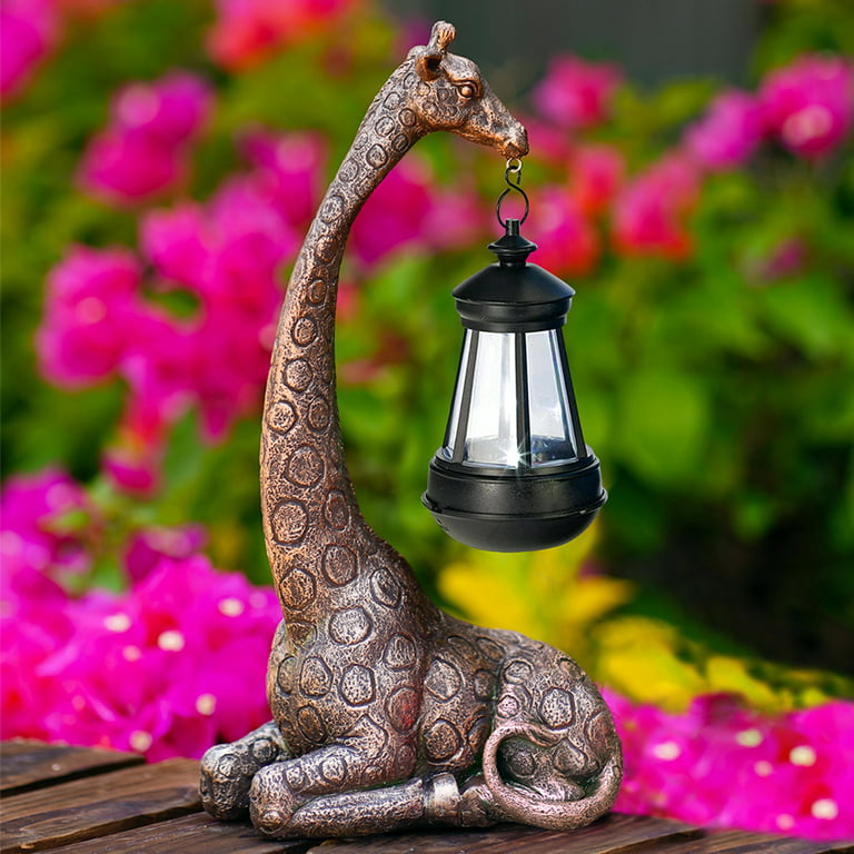 Elephant Statue for Garden Decor with Solar Outdoor Lights - Elephant Gifts  for Women Mom Wife, Garden Sculptures & Statues for Christmas Home Patio