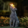 thumbnail image 1 of Solar Garden Statue Dog Figurine – Outdoor Decoration with Butterfly for Garden Yard Decor, 1 of 7