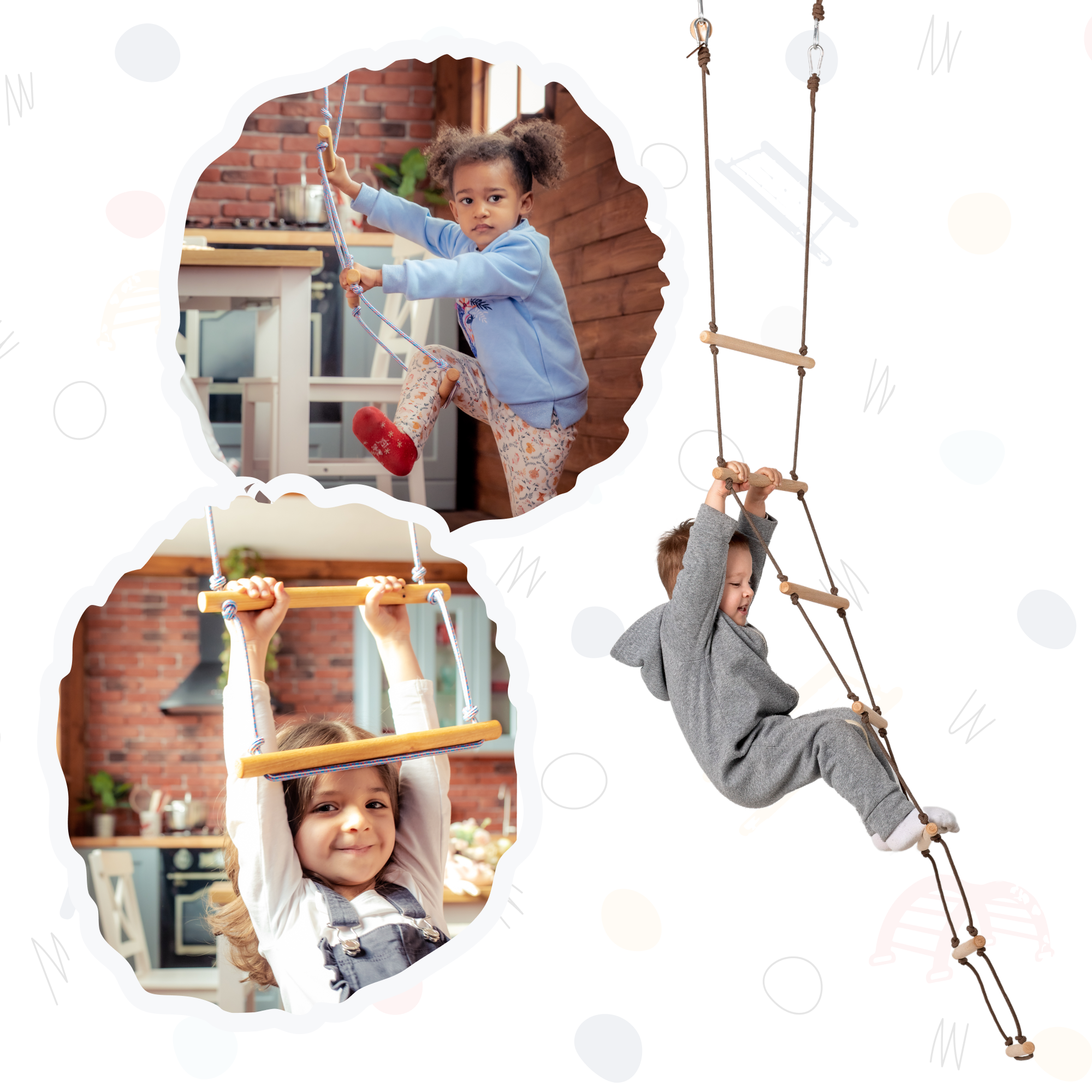 Goodevas Climbing Rope Ladder Climbing Toys for Kids 39 y.o. Play