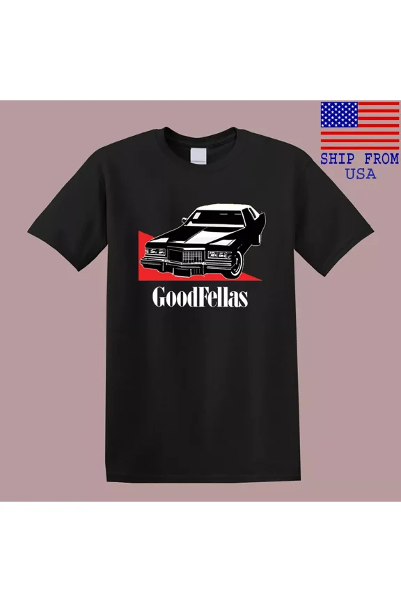 Goodfellas Mafia Car Movie Men's Black T-Shirt Size S-5XL