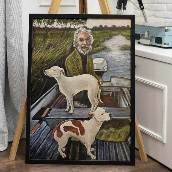 Goodfellas Old Man And Dogs Painting Replica Poster Art Print - Good Fellas NO FRAMED POSTER