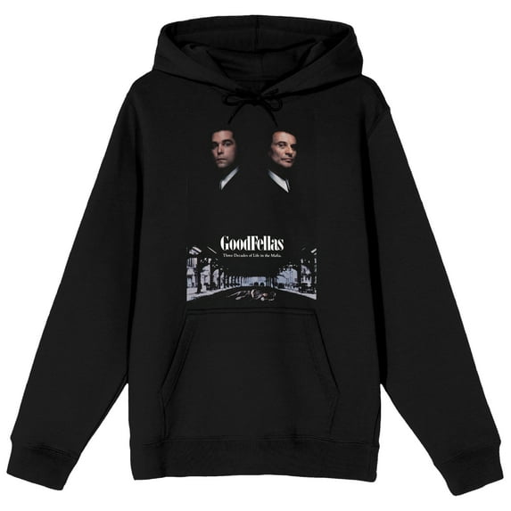Goodfellas Poster Black Long Sleeve Hoodie-XXL