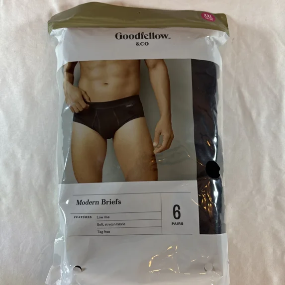 Goodfellow & Co Mens Classic Briefs 6 Pair Size Xx-Large 44-46 Underwear Xxl