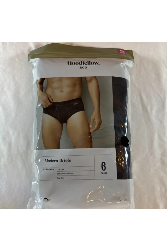 Goodfellow & Co Mens Classic Briefs 6 Pair Size Xx-Large 44-46 Underwear Xxl