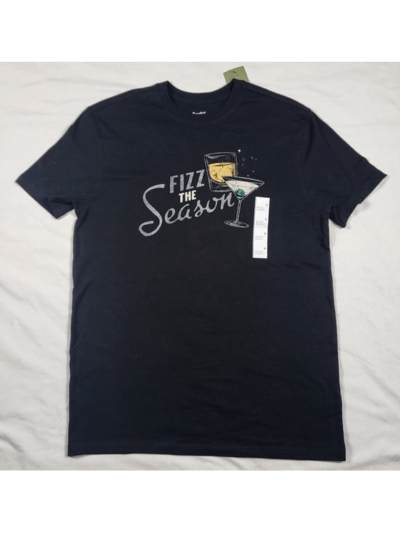 Goodfellow Co Mens Fizz The Season Black T-Shirt